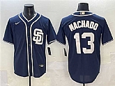 Men's San Diego Padres #13 Manny Machado Navy Cool Base Stitched Jersey,baseball caps,new era cap wholesale,wholesale hats